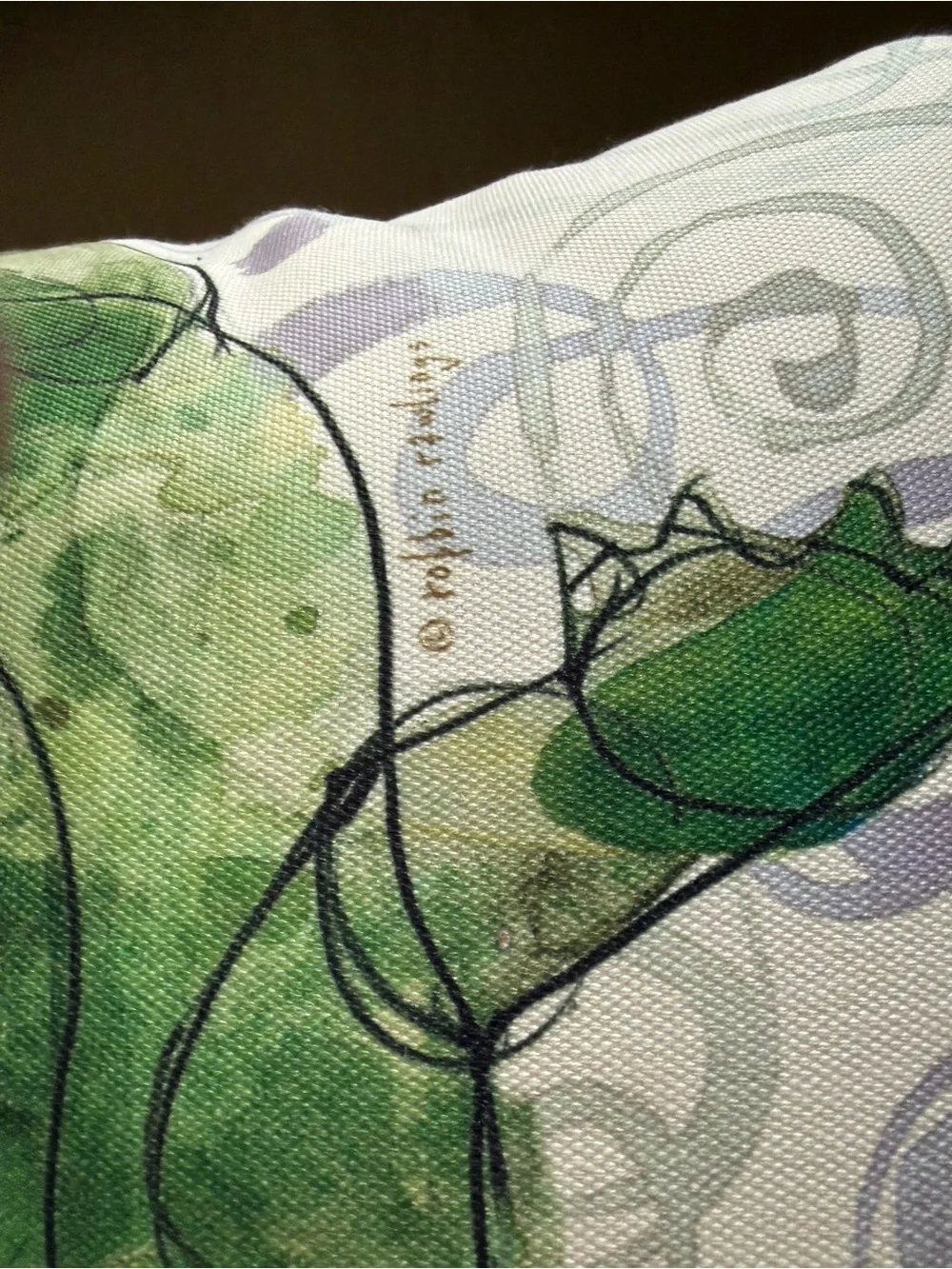 Decorative Reptile Pillow Cover in Green by